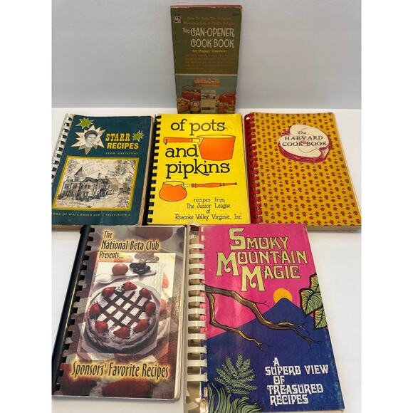 Lot of 6 Vintage Community Cookbooks - Picture 1 of 1